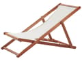 Miniatyrbilde 6 av 10: Solseng Beige Mørkt akasietre Polyester Sammenleggbar Strandstol Hage Moderne