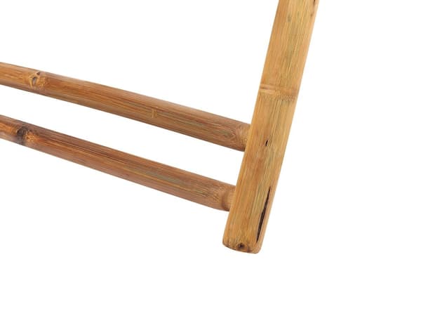 Sett med 2 solstoler Beige Naturlig bambus Sammenleggbar Strandstol Utendørs Hage Balkong Moderne