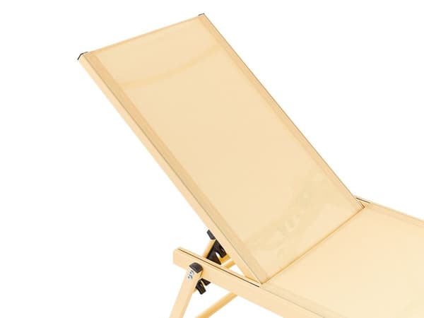 Hage Solseng Aluminiumsramme 198 x 61 cm Justerbar Tilbakelent Ryggstøtte med hjul Uteplass