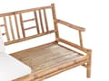 Miniatyrbild 10 av 11: Trädgårdssoffa Bambuträ Vita Kuddar 4-sits Modern Design Utomhusset