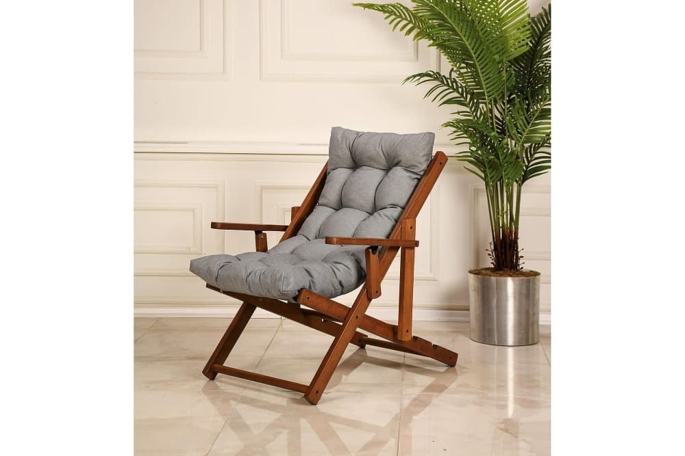 Smithstone Solstol 90x70 cm Natur Mörkgrå