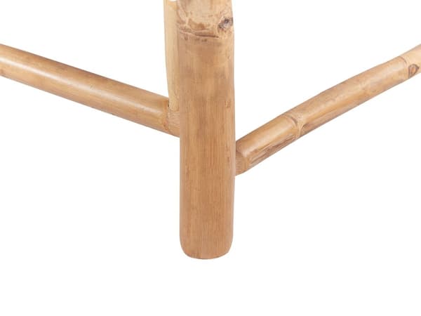 Solstol Naturlig Bamboo Off-White Ryggstödsjustering Trädgårdsmöbler Modern Design Hållbar