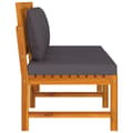 Miniatyrbillede 5 af 9: vidaXL daybed med cremefarvet hynde 200x60x75 cm massivt akacietræ grå