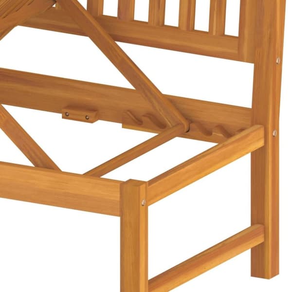 vidaXL daybed med cremefarvet hynde 200x60x75 cm massivt akacietræ grå
