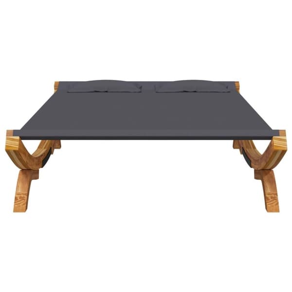 vidaXL Utendørs sofaseng 165x188,5x46 cm bøyd heltre antrasitt