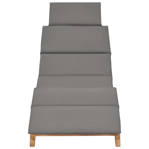 vidaXL Solsängar med dynor 2 st massiv teak