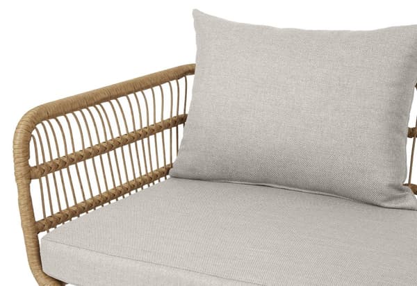 Nina havesofa 2 pers. inkl. hynder, beige.