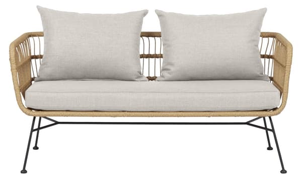 Nina havesofa 2 pers. inkl. hynder, beige.