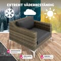 Miniatyrbild 7 av 9: Modulär rottingset Villanova aluminiumfåtölj - Antracitgrå melerad
