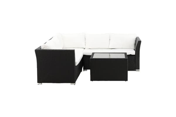 Haiti loungesett 2 deler hvit,svart.