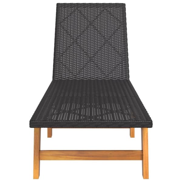 vidaXL liggestole 2 stk. polyrattan og massivt akacietræ sort og brun