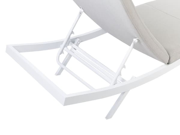 Aurinkotuoli vaaleanharmaa 66 x 38-91 x 199 cm alumiini tekstiilikuidut säädettävä UV-kestävä moderni