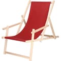 Miniatyrbild 1 av 4: Trädgårdssoffa - SPRINGOS - Fällbar trä loungesoffa - Armstöd - 3 positioner - 120 kg
