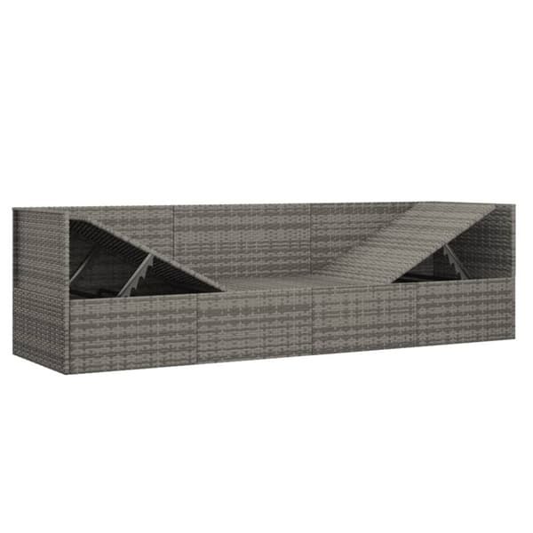 vidaXL udendørs loungesofa med hynder polyrattan grå