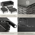 Miniatyrbild 5 av 11: Loungeset/Loungegrupp Bellaria med aluminiumstomme - grå