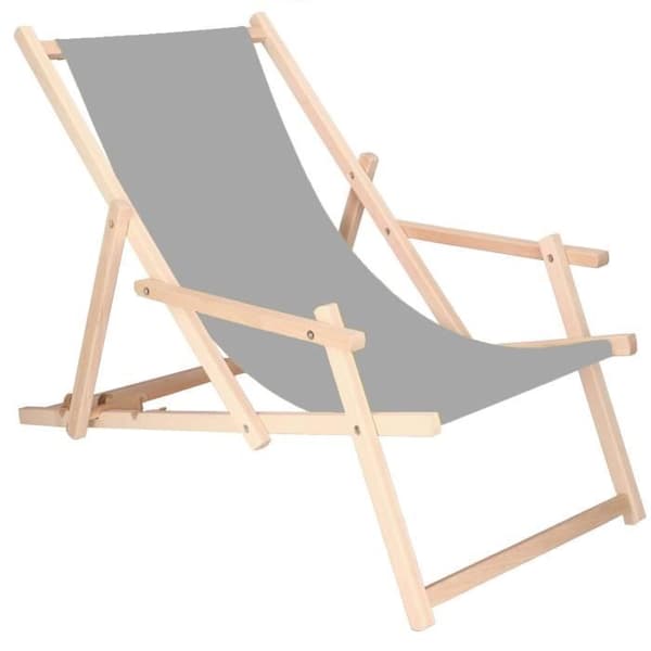 SPRINGOS® Trädgårdssäng Vikbar träsäng med armstöd