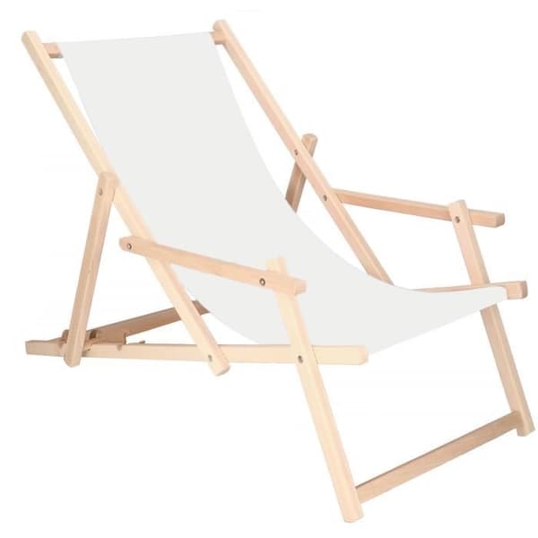Chaise longue - SPRINGOS® - Trädgårdssoffa - Bökved - Fällbar - 3 justeringsnivåer