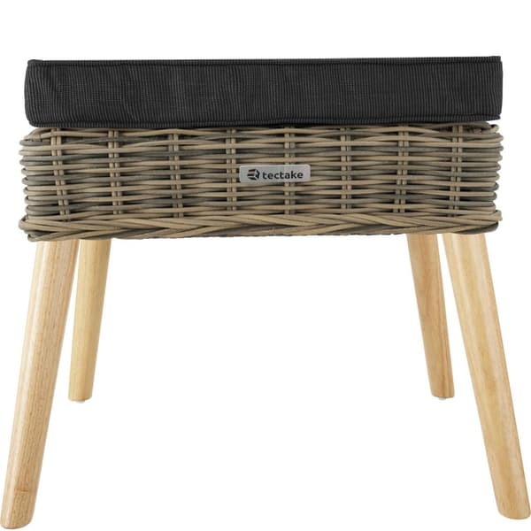 Polyrattan fodskammel Vibo 150kg - natur