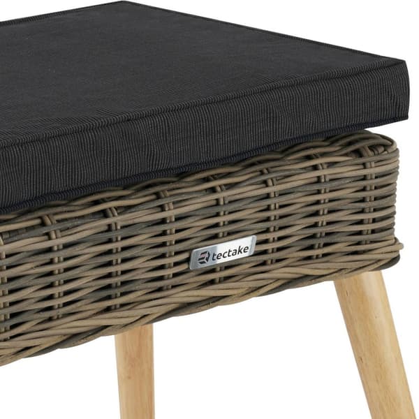 Polyrattan fodskammel Vibo 150kg - natur