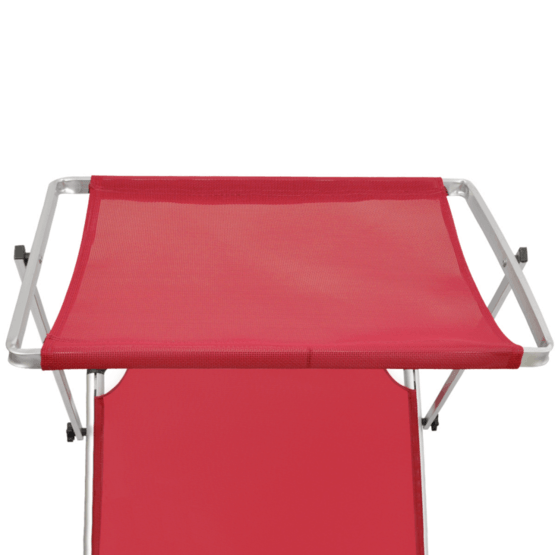 Solsäng Med Tak 189X58X27 Cm Röd