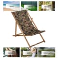 Miniatyrbild 3 av 4: SPRINGOS® Trädgårdsstol impregnerad hopfällbar solstol i Beach Wood 120 kg - Moro
