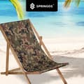 Miniatyrbild 4 av 4: SPRINGOS® Trädgårdsstol impregnerad hopfällbar solstol i Beach Wood 120 kg - Moro