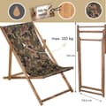 Miniatyrbild 2 av 4: SPRINGOS® Trädgårdsstol impregnerad hopfällbar solstol i Beach Wood 120 kg - Moro