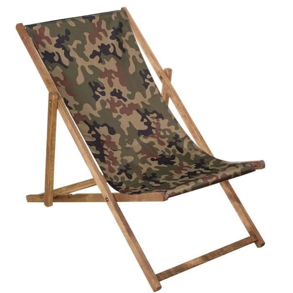 SPRINGOS® Trädgårdsstol impregnerad hopfällbar solstol i Beach Wood 120 kg - Moro