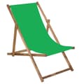 Miniatyrbild 1 av 4: Fällbar Beach Wood Trädgårdsstol - SPRINGOS® - Grön - 120 kg