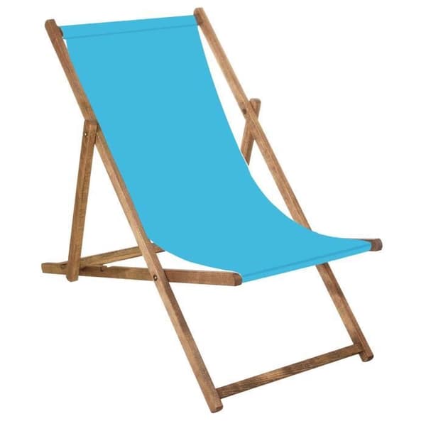 SPRINGOS® Trädgårdsstol impregnerad hopfällbar strandstol i trä 120kg - Blå