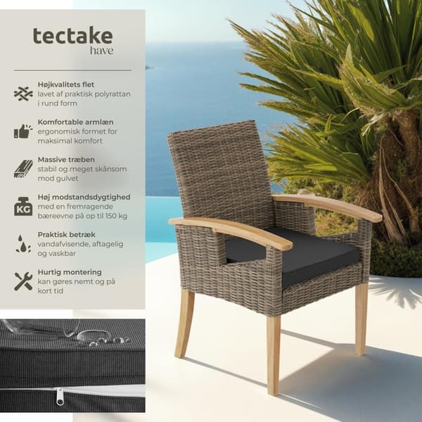 Polyrattan havestol Rosarno - natur