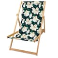 Miniatyrbillede 1 af 6: Liggestol foldbar lavet af træ - klapstol foldbar liggestol solstol strandstol træ klapstol solstol havestole blomster 1 stk