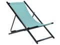 Miniatyrbillede 4 af 10: Strandstol Turkis Sort Aluminium 130 cm Liggestol til Haven Udendørs Solstol Foldbar Sammenklappelig Camping Design Tilbehør