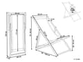 Miniatyrbillede 3 af 10: Strandstol Blå Sort Aluminium 130 cm Liggestol til Haven Udendørs Solstol Foldbar Sammenklappelig Camping Design Tilbehør