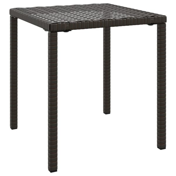 vidaXL Solsängar 2 st med bord konstrotting brun
