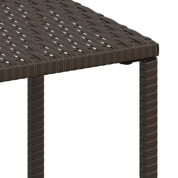 vidaXL Solsängar 2 st med bord konstrotting brun
