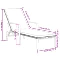 Miniatyrbild 10 av 11: vidaXL Solsängar 2 st med bord konstrotting brun