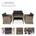 Miniatyrbild 3 av 9: Loungeset/Loungegrupp Jesolo i konstrotting - natur/mörkgrå