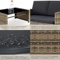Miniatyrbild 5 av 9: Loungeset/Loungegrupp Jesolo i konstrotting - natur/mörkgrå