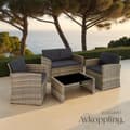 Miniatyrbild 8 av 9: Loungeset/Loungegrupp Jesolo i konstrotting - natur/mörkgrå