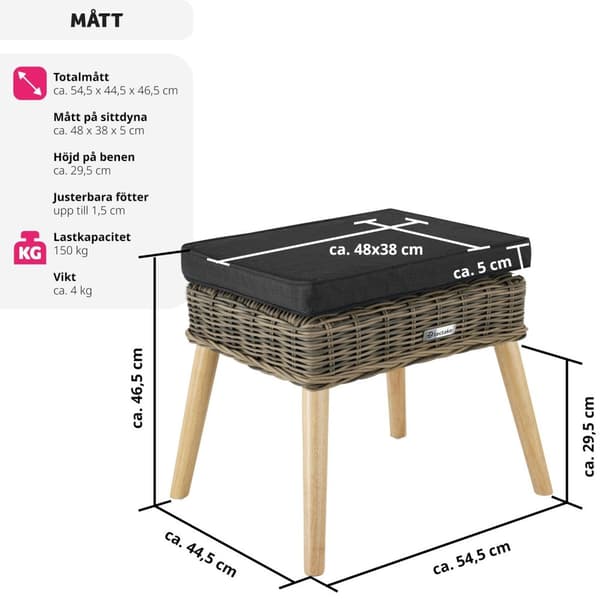 Pall i rotting Vibo 150 kg - natur