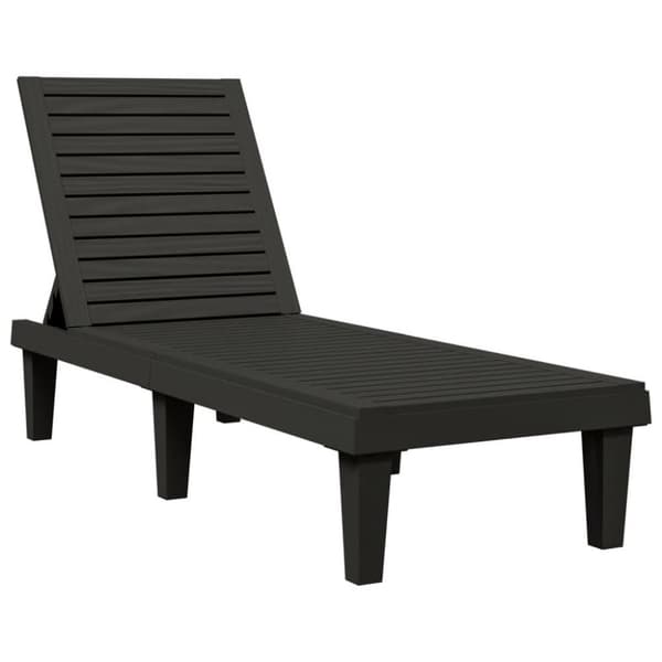 vidaXL Solsängar 2 st svart 155x58x83 cm polypropylen