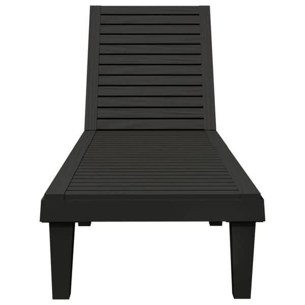 vidaXL Solsängar 2 st svart 155x58x83 cm polypropylen