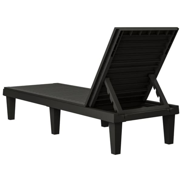 vidaXL Solsängar 2 st svart 155x58x83 cm polypropylen