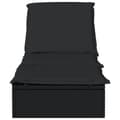 Miniatyrbillede 6 af 11: vidaXL liggestol 1 stk. med hynde 201x55x62 cm polyrattan sort
