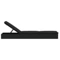 Miniatyrbillede 7 af 11: vidaXL liggestol 1 stk. med hynde 201x55x62 cm polyrattan sort