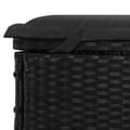 Miniatyrbillede 10 af 11: vidaXL 2-personers solseng med hynder polyrattan sort