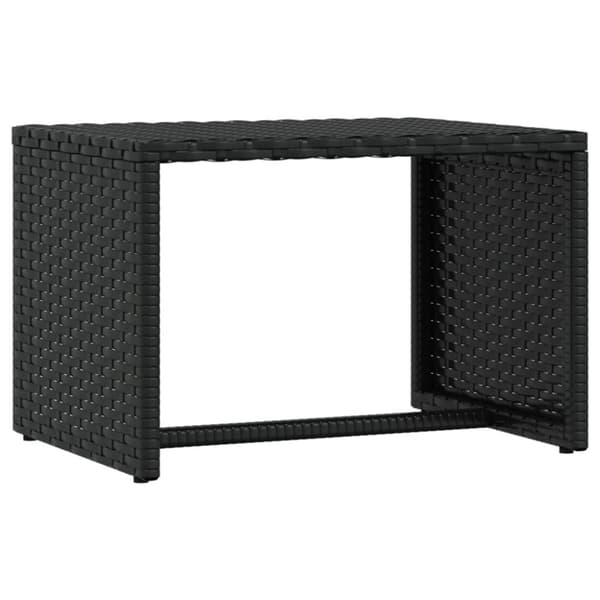 vidaXL Solsäng 1 st med bord svart konstrotting