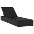 Miniatyrbillede 5 af 11: vidaXL liggestol 1 stk. med bord polyrattan sort