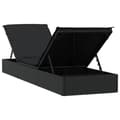 Miniatyrbillede 9 af 11: vidaXL liggestol 1 stk. med bord polyrattan sort